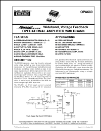 Click here to download OPA680N/3K Datasheet