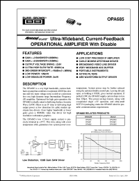 Click here to download OPA685N/3K Datasheet