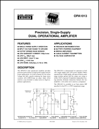 Click here to download OPA1013CN8 Datasheet
