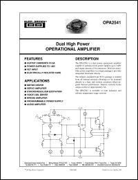 Click here to download OPA2541AM-BI Datasheet