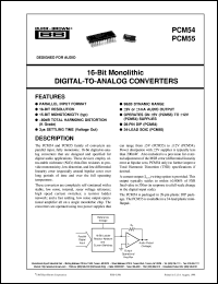 Click here to download PCM54 Datasheet