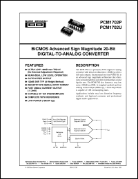 Click here to download PCM1702P Datasheet