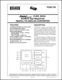 Click here to download PCM1704U Datasheet