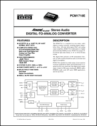 Click here to download PCM1718E Datasheet