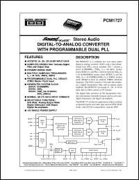 Click here to download PCM1727E Datasheet