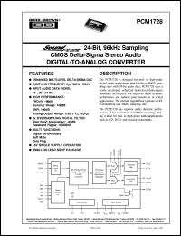 Click here to download PCM1728 Datasheet