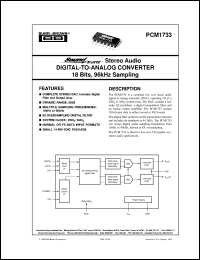 Click here to download PCM1733U Datasheet