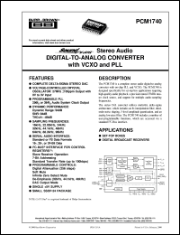 Click here to download PCM1740E Datasheet