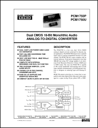 Click here to download PCM1750U Datasheet