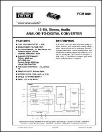 Click here to download PCM1801U Datasheet