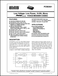 Click here to download PCM3501E/2K Datasheet