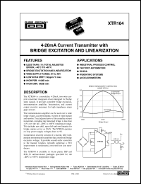 Click here to download XTR104AU Datasheet