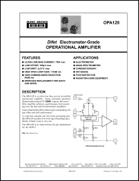 Click here to download OPA128JM Datasheet