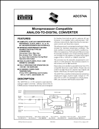 Click here to download ADC574AKH Datasheet