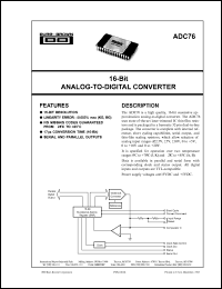 Click here to download ADC76 Datasheet
