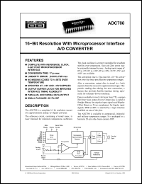 Click here to download ADC700 Datasheet
