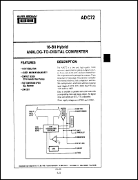 Click here to download ADC72 Datasheet