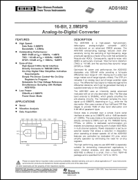 Click here to download ADS1602IPFBT Datasheet