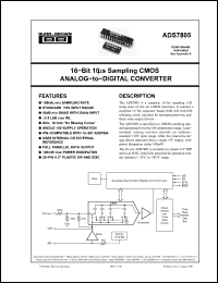 Click here to download ADS7805 Datasheet