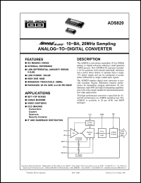Click here to download ADS820 Datasheet
