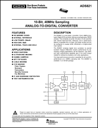 Click here to download ADS821 Datasheet