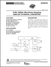 Click here to download ADS8322Y/250 Datasheet