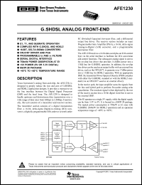 Click here to download AFE1230E/1K Datasheet