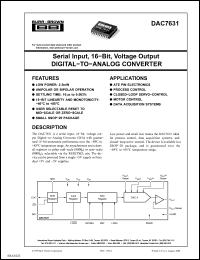 Click here to download DAC7631EB Datasheet