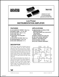 Click here to download INA102CG Datasheet