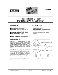 Click here to download INA110BG Datasheet