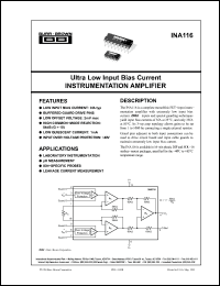 Click here to download INA116P Datasheet