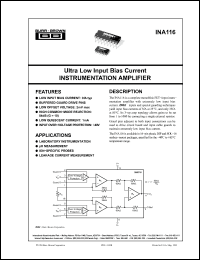 Click here to download INA116U Datasheet