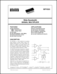 Click here to download MPY600 Datasheet