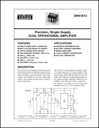 Click here to download OPA1013 Datasheet