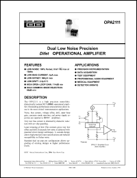 Click here to download OPA2111 Datasheet