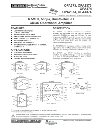 Click here to download OPA2374AIDR Datasheet