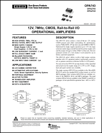 Click here to download OPA4743EA/250G4 Datasheet