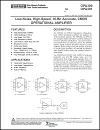 Click here to download OPA300AIDR Datasheet