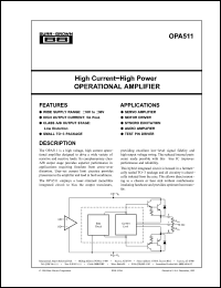 Click here to download OPA511 Datasheet