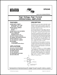 Click here to download OPA548 Datasheet