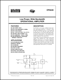 Click here to download OPA646 Datasheet