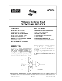 Click here to download OPA678AP Datasheet