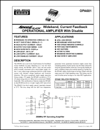 Click here to download OPA681N Datasheet