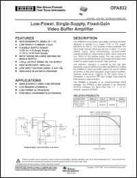 Click here to download OPA832DBVR Datasheet