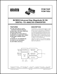 Click here to download PCM1702 Datasheet