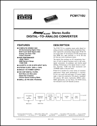 Click here to download PCM1710 Datasheet