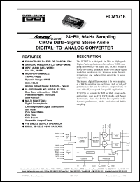 Click here to download PCM1716 Datasheet
