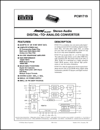 Click here to download PCM1719 Datasheet