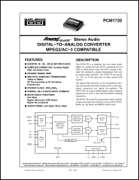 Click here to download PCM1720 Datasheet