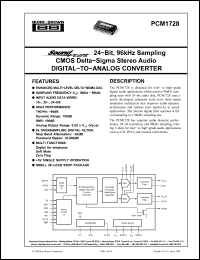 Click here to download PCM1728 Datasheet